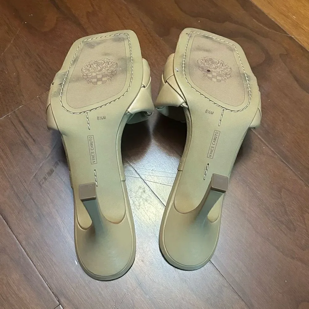 Antonio Melani‎ Brelanie strap mules heel size 8.5 in tan